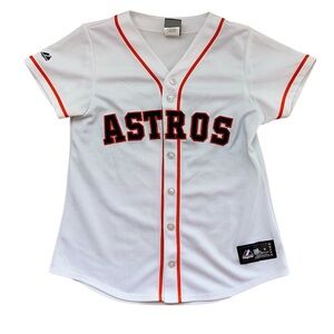 Majestic Women’s White, Navy & Orange Houston Astros Button-Up Jersey